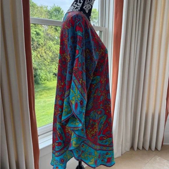 Colorful Paisley Women's Top or CoverUp - Picture 2 of 4